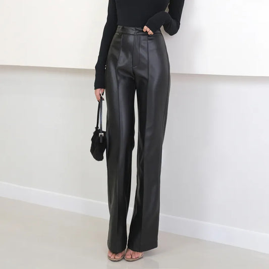 women's leather pants trousers – Winniefashion